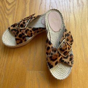 Jcrew Cheetah Platform Espadrilles